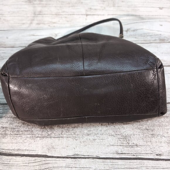 Coach Brown Pebbled Leather Double-Zip Shoulder Bag Madison Bag Women’s One Size - Picture 8 of 12